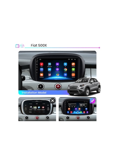 Fiat 500x Android Multimedya 2gb/32gb Carplay 9 İnc Hd Ips Ekran