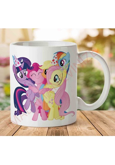 A2476 My Little Pony İki Tarafı Baskılı Kupa Bardak.jpg Çok Renkli