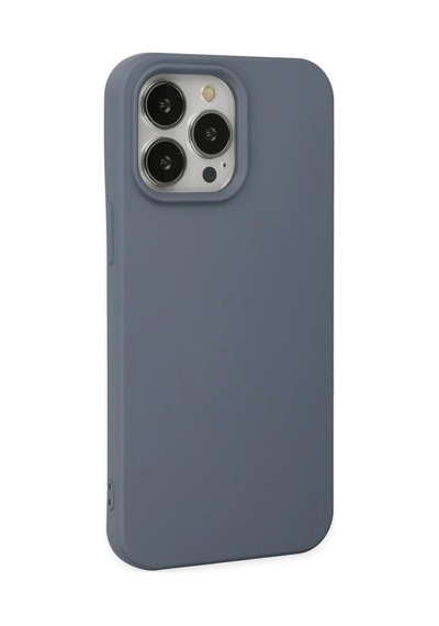 Apple Apple iPhone Uyumlu 15 Pro Max Kılıf Nano İçi Kadife Silikon - Gri