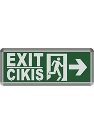 Exit Çıkış Acil Yönlendirme Armatürü Exit Çıkış Adamlı Sağ Sol