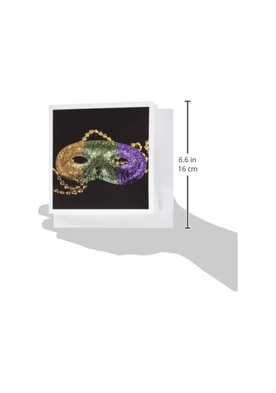 3drose Mardi Gras - Tebrik Kartları, 6 X 6 İnç, 12&apos Li Set Gc 7253 2