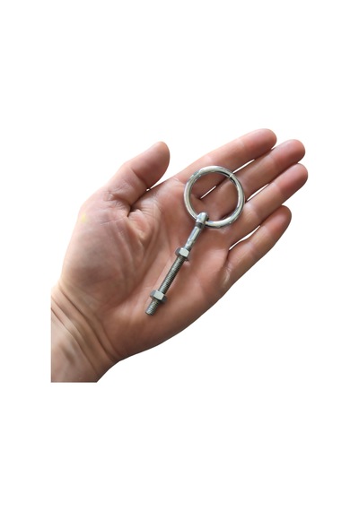6mm Halkalı Somunlu Civata Kapı Kilit Askısı Vida -2 Adet 6