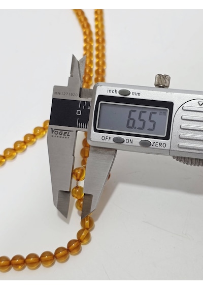 Doğal Kaya Damla Kehribar Tesbih 99luk 6,5mm 16,20 Gram