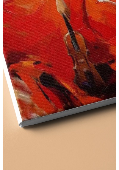 Webstyle Sayılarla Boyama Seti Kasnaklı Kırmızılı Kemancı 50 X 65 Cm