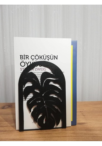 Dekoratif Yaprak Desenli Metal Kitap Tutucu 2 Li Paket Mk14s
