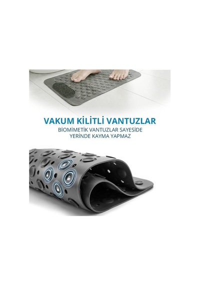 Tr Kaydırmaz Duş Matı, Vantuzlu Banyo Ve Duş Kaydırmazı, Duşa Kabin Küvet İçi Vantuzlu Banyo Paspası 35x69 C Diğer