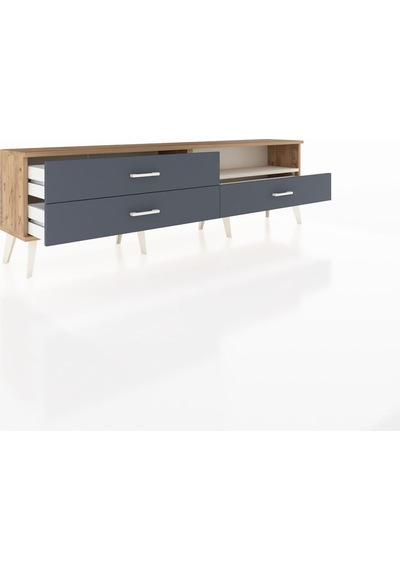 Arges Tv Ünitesi Tek Raflı 3 Çekmeceli 176x30x51 Çam-aytaşı/antrasit Aytası/antrasıt Arges Tv Ünitesi Tek Raflı 3 Çekmeceli 176x30x51 Çam-aytaşı/antrasit Aytası/antrasıt