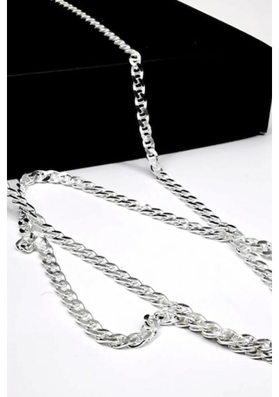 Omar Silver Unisex Barlı Gümüş Kolye Zincir 2,20 Mm 65 Cm