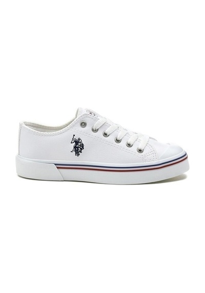 U.S. Polo Assn. U.S.POLO PENELOPE PU WT SUNİ DERİ ((KETEN DEĞİLDİR)) SPOR AYAKKABI Beyaz