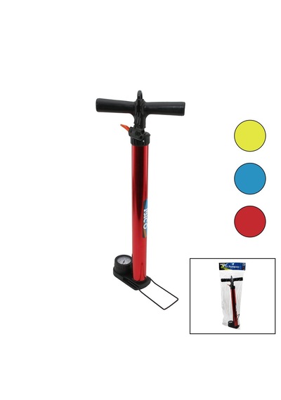 Go İthalat Saatli İran El Pompası Metal Gövde Plastik Kol - Altlık 55 Cm Top - Bisiklet - Motor