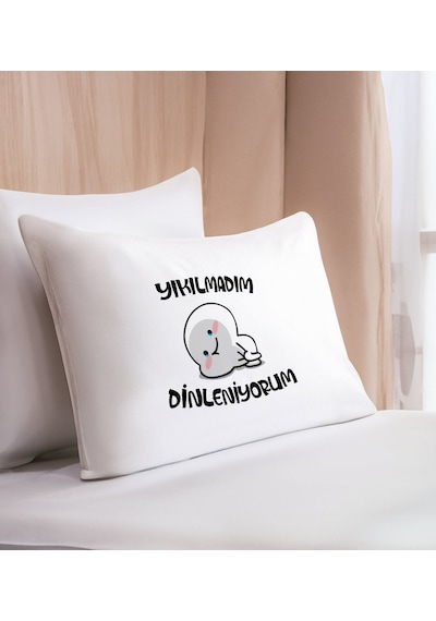 Bk Gift Eğlenceli Tasarımlı Pamuklu Yastık Kılıfı-3 50x70cm , Sevgiliye , Ev si, Tasarım Ev Tekstili