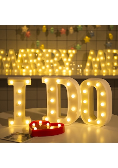 Dogusdeco Led Işıklı Harf Dekoratif Aydınlatma Gece Lambası