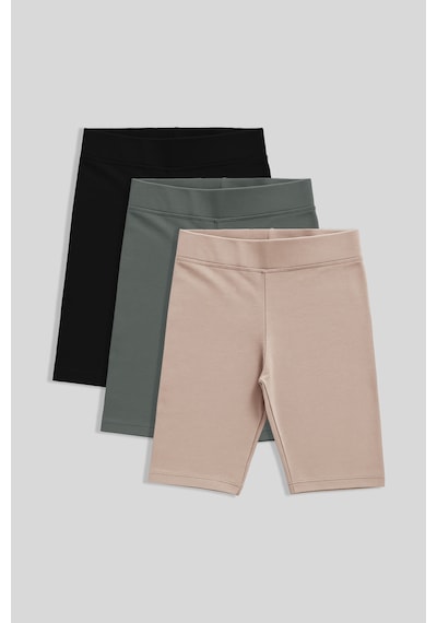 Tommylife Standart Fit Basic 3lü Paket Siyah-haki- Koyu Bej Kız Çocuk Tayt - 75188 Siyah-haki-koyu Bej