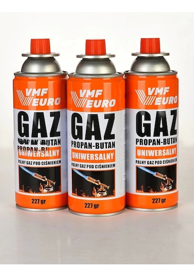 Remtas Vmf Eurogaz Kamp Ocak Gazı Valfli Kartuş 227gr - 3 Adet Açık Gri - Füme