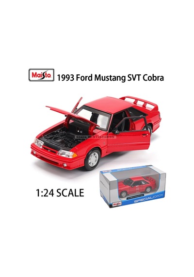 Maisto 1:24 1993 Ford Mustang Svt Cobra Alaşım Araba Modeli El Sanatları 1993 Ford Mustang