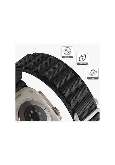Newface - 267 - Apple Watch Uyumlu 42mm Mountain Kordon - Csmo-tex - - Kırmızı