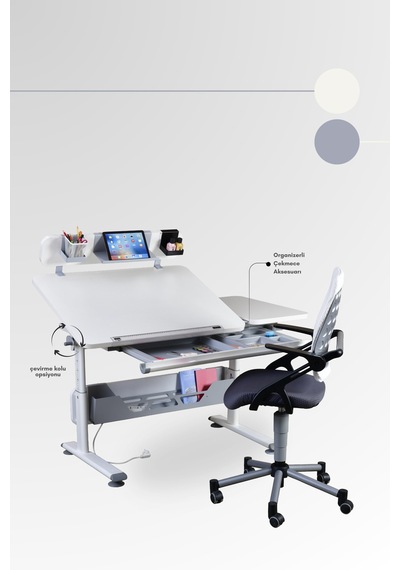 Creo Mobili Yükseklik Ve Eğim Ayarlı Vega Advanced Bilgisayar Ve Çalışma Masası Takımı Ekru/antrasit Gri Creo Mobili Yükseklik Ve Eğim Ayarlı Vega Advanced Bilgisayar Ve Çalışma Masası Takımı Ekru/antrasit Gri