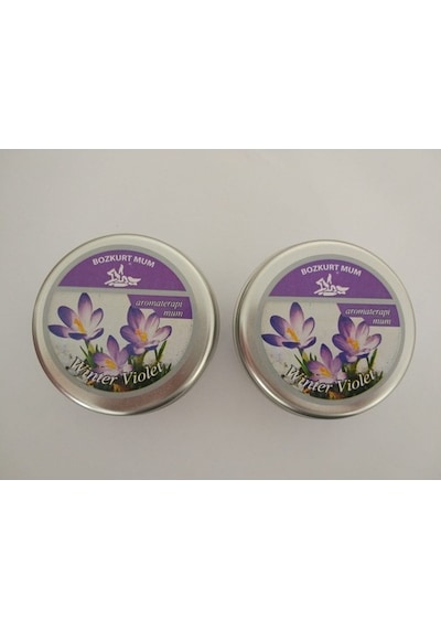 Bozkurt Yuvarlak Teneke Kutuda Kokulu Mum Winter Violet