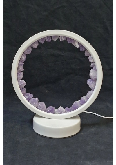 Ametist Taşlı Gece Lambası Usb Soketli 29a