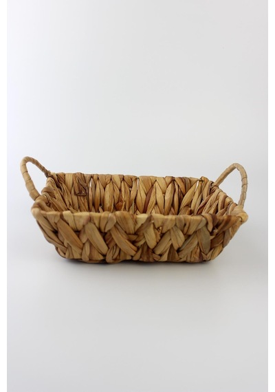 Hasır Rattan Ekmeklik Ekmek Sepeti Dikdörtgen 22,5 17cm Kahverengi