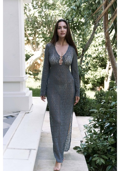 Mai Collection Mai Studios Co. Caroline Dantelli Antrasit Uzun Elbise Antrasit Mai Collection Mai Studios Co. Caroline Dantelli Antrasit Uzun Elbise Antrasit