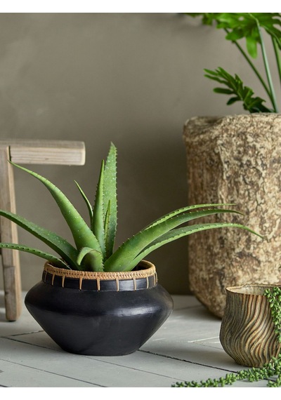 Rattan Dikişli El Yapımı Vazo Çok Renkli