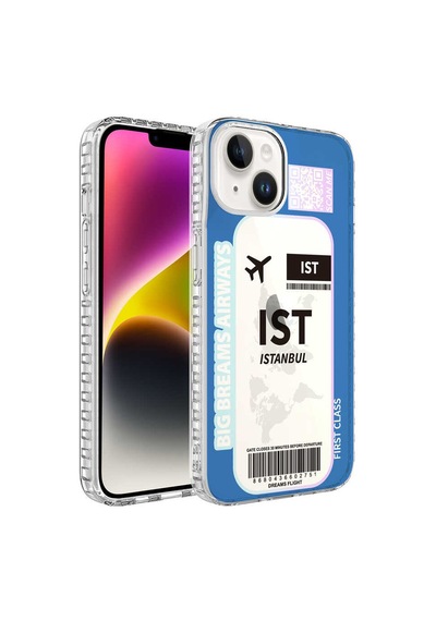 Smcase Apple Uyumlu iPhone 13 Kılıf Desenli Elegans Serisi No Silikon
