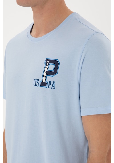 U.S. Polo Assn. Erkek Regular Fit Bisiklet Yaka Açık Mavi Tişört 50306897-VR003
