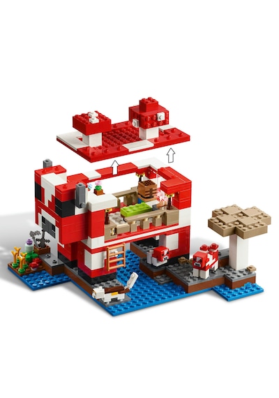 LEGO® Minecraft® Mooshroom Evi 21270 - 8 Yaş ve Üzeri Macera Oyunları Seven Çocuklar için Mantar Tarlaları İçeren Oyuncak Yapım Seti (500P)