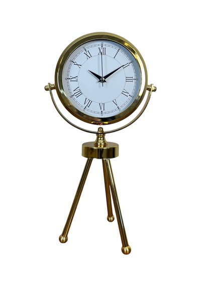 Saray Zarafeti Gold Tripod Üç Ayaklı Metal Masa Saati