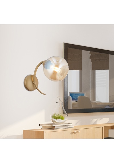 Pireal Tekli Eskitme Bal Camlı Modern Yatak Başı, Salon Aplik Eskitme