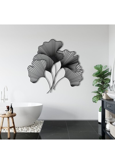 Ginkgo Bilbao Yaprağı Metal Tablo