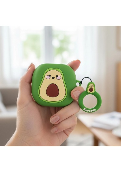 Caseonn Samsung Uyumlu Galaxy Buds 2 Kılıf Karakter Figürlü Avokado