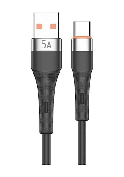Powerway Hc05 Örgülü 5 Amper Usb To Type- C 1 Metre Şarj Data Kablosu