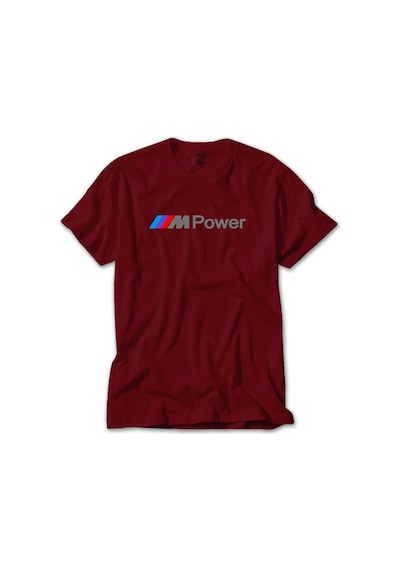 BMW M Power Text Kırmızı Tişört Kırmızı