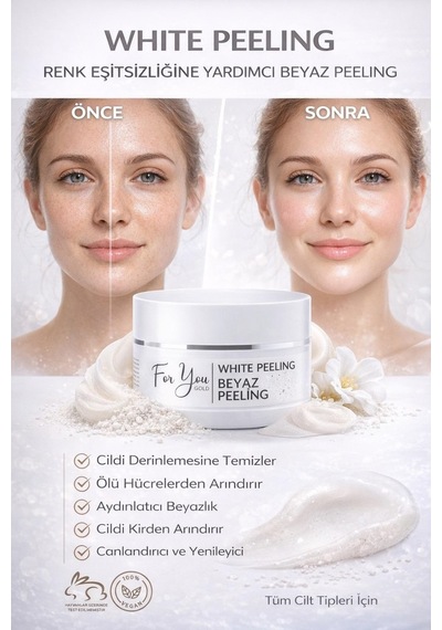 White Peeling Yüz Ve Vücut Peeling Pirinç Peeling Cilt Yenileyici Bakım 100 Ml
