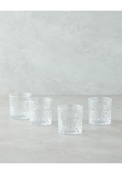English Home Cosmic Cam 4'lü Bardak 300 Ml Şeffaf Şeffaf