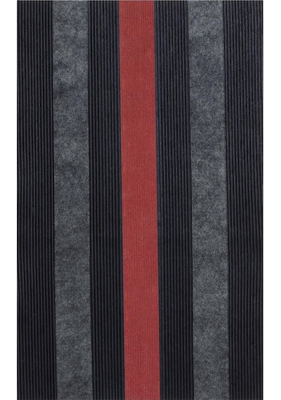 Retro Vl Çizgili Exclusive Paspas Islaklık, Toz Ve Çamur Kırmızı Kırmızı
