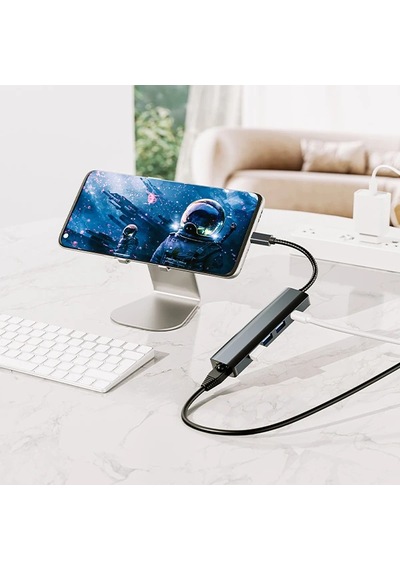 Ally Byl-2302 5 In 1 Type-c To Usb + Type-c + Ethernet Dönüştürücü Çoğaltıcı Hub- 5775