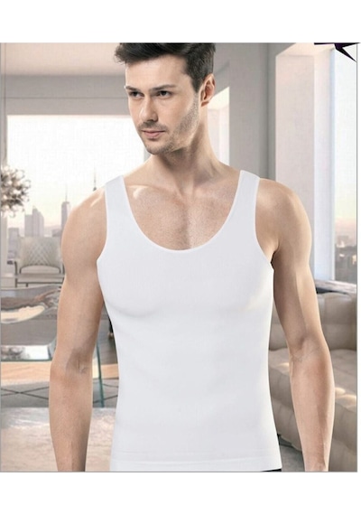 Momslab Erkek Korse Atlet 06920 Beyaz