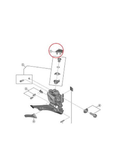 Shimano Dura-Ace Fd-r9100 Orta Aktarıcı Vites Teli Kapağı Siyah