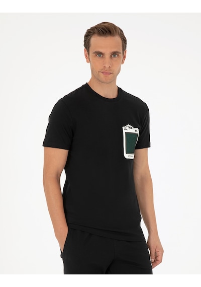 Pierre Cardin Erkek Siyah Tişört 50292117-vr046 Siyah