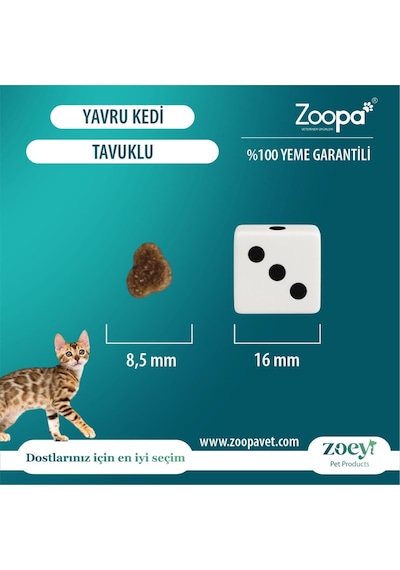 Zoey Tavuklu Yavru Kedi Maması 15 Kg