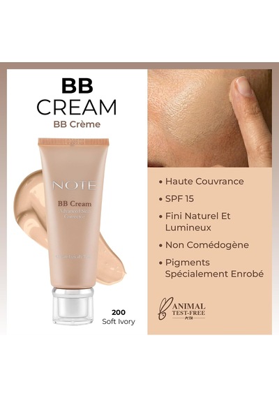 Cosmetics Bb Cream 200 Soft Ivory Spf 15 Nemlendirici Etkili Yoğun Kapatıcı Bb Krem Çok Renkli