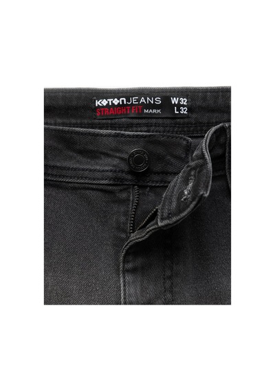 Koton Normal Bel Pamuklu Slim Fit Jean Pantolon - Brad Jean Antrasit