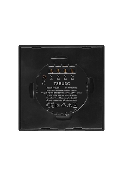 Sonoff T3-EU-3C Akıllı Dokunmatik Duvar Anahtarı 3 Kanallı