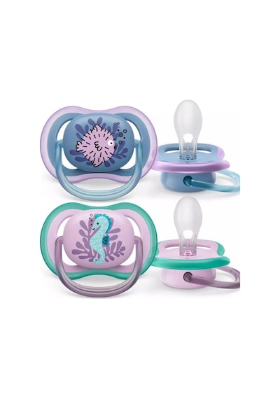Philips Avent Ultra Air 2li Kız Bebek Emzik 6-18 Ay Kız Çok Renkli