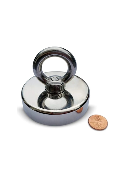Ay Magnet Süper Güçlü Halkalı Büyük Neodyum Pot Mıknatıs,Çap 60mm