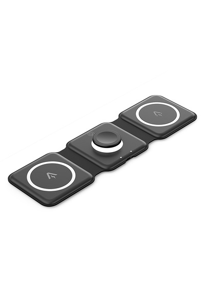 Vention 3'ü 1 Arada Magsafe Uyumlu 15w Kablosuz Hızlı Şarj Cihazı Led Gece Lambalı İphone Apple Watch Apple AirPods Uyumlu