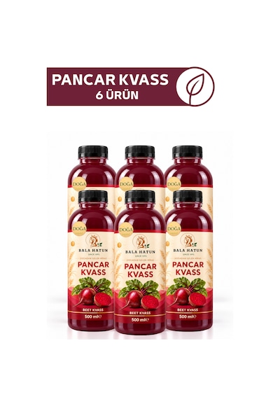 Bala Hatun Pancar Kvass 500ml - Doğal Fermente 6'lı Pet Şişe